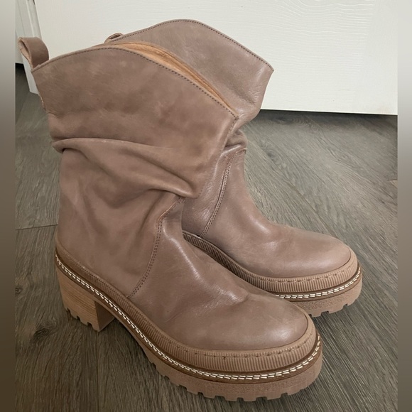 free people Mel Slouch Boot in Hazelnut Leather size 8.5 - Picture 4 of 7